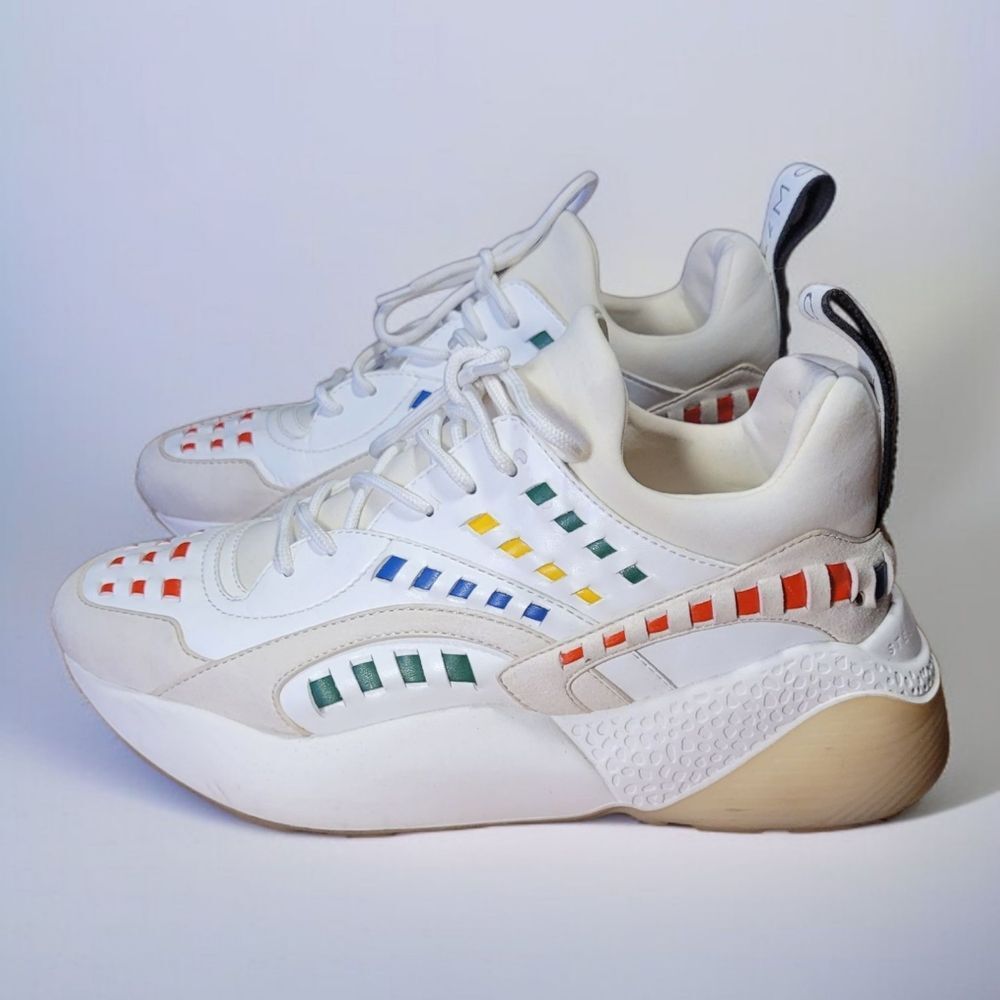 Stella McCartney Eclypse Interwoven Rainbow Dad Shoes